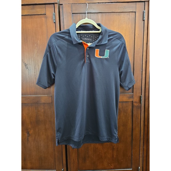 Adidas Climacool Mens University of Miami polo - Picture 1 of 2